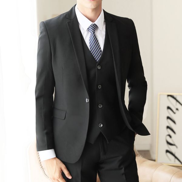 men's suits & blazers suit korean version of three piece professional dress handsome office black wholesale, White;black
men's suits & blazers suit korean version of three piece professional dress handsome office black wholesale, White;black