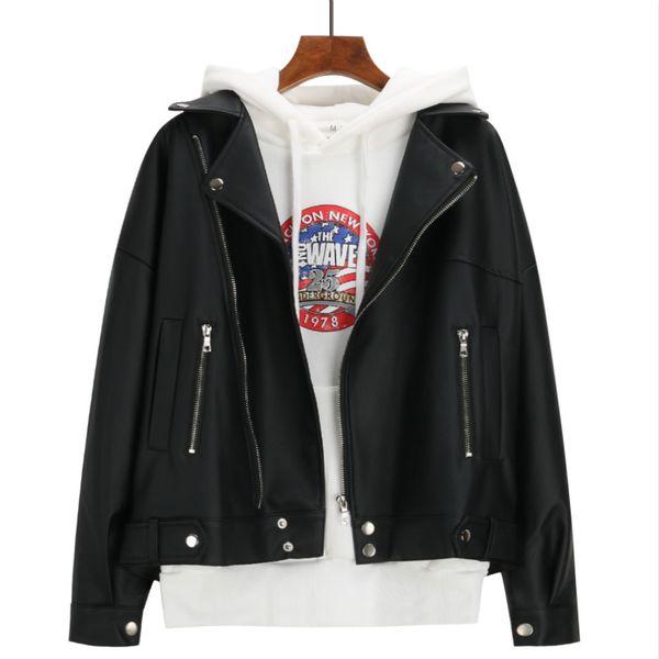 2020 new arrival women autumn winter black leather jacket oversized boyfriend female faux coat outerwear short motor biker coats
2020 new arrival women autumn winter black leather jacket oversized boyfriend female faux coat outerwear short motor biker coats