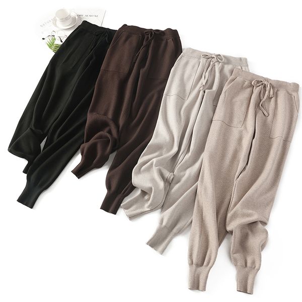 bygouby women elastic waist drawstring trousers thick knitted harem pants autumn winter sport swear women's pants new bottoms cx200804, Black;white
bygouby women elastic waist drawstring trousers thick knitted harem pants autumn winter sport swear women's pants new bottoms cx200804, Black;white