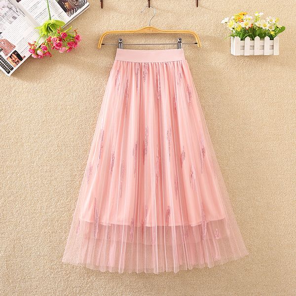 zoki new 2020 sequined women tulle skirt elegant spring high waist pleated long skirt korean summer mesh party faldas mujer moda, Black
zoki new 2020 sequined women tulle skirt elegant spring high waist pleated long skirt korean summer mesh party faldas mujer moda, Black