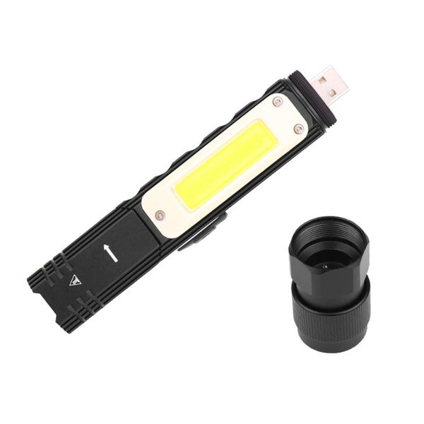 Cob Led Work Light Magnetic Hand Torch Lamp Torch Zoom Charging