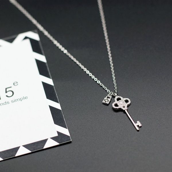 key lock fashion woman pendants women's chain pentagram jewelry crystal necklace chokers long necklaces pendants, Silver
key lock fashion woman pendants women's chain pentagram jewelry crystal necklace chokers long necklaces pendants, Silver