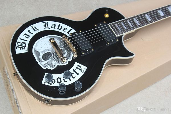 black label society electric guitar with skull pattern,rosewood fretboard,golden hardwares,offering customized services
black label society electric guitar with skull pattern,rosewood fretboard,golden hardwares,offering customized services