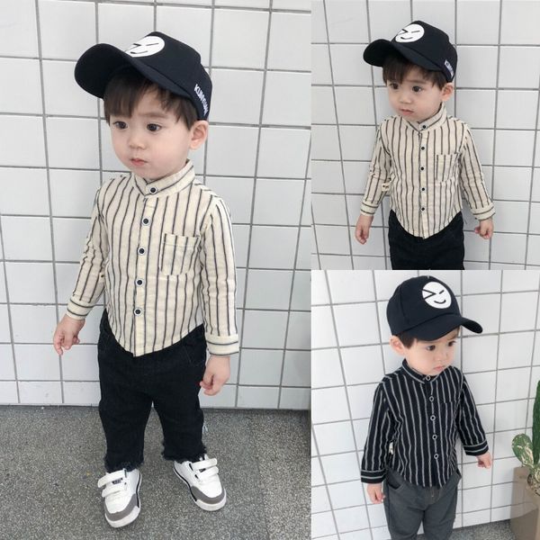 k2uel boy's stand collar baby's shirt long-sleeved striped tong chen shan tong chen shan jacket children's shirt korean child, White;black
k2uel boy's stand collar baby's shirt long-sleeved striped tong chen shan tong chen shan jacket children's shirt korean child, White;black