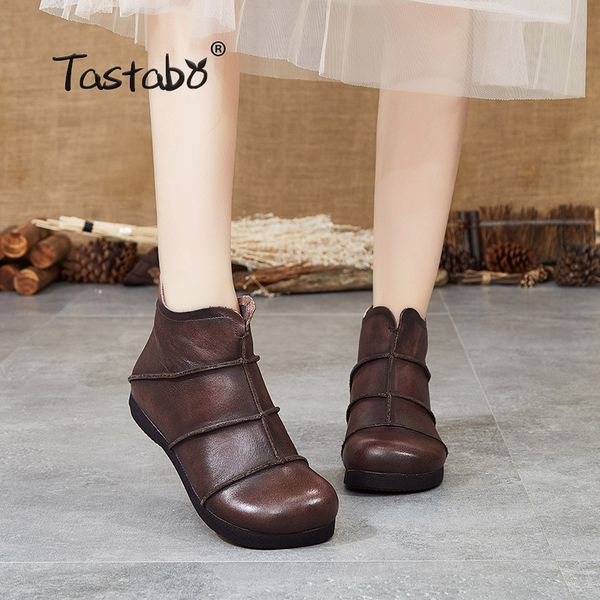 tastabo genuine leather ladies ankle boots vintage boots everyday women's brown black s99602 soft bottom breathable lining
tastabo genuine leather ladies ankle boots vintage boots everyday women's brown black s99602 soft bottom breathable lining
