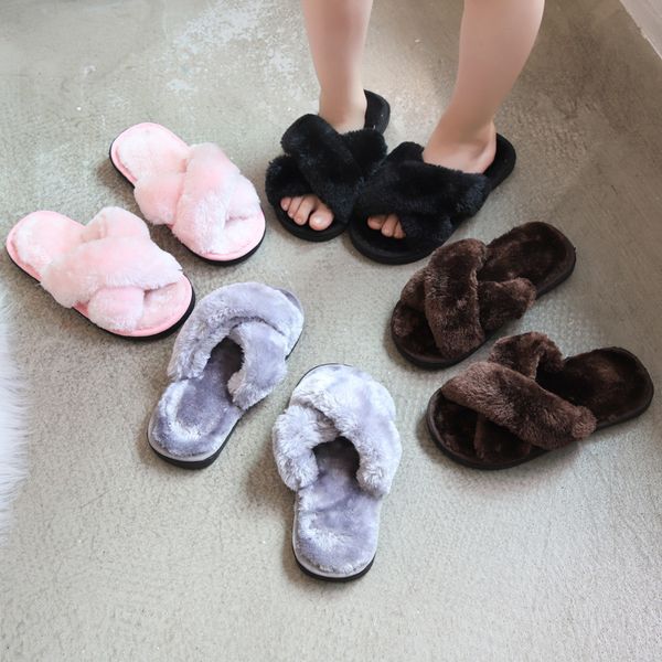 slipper winter fashion kids home slippers faux fur warm shoes girls slip on flats female children flip flops indoor non-slip slippe, Black;grey
slipper winter fashion kids home slippers faux fur warm shoes girls slip on flats female children flip flops indoor non-slip slippe, Black;grey
