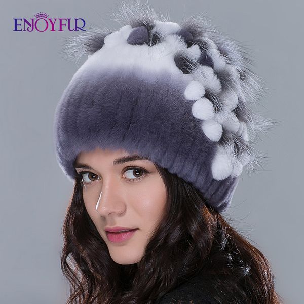 enjoyfur winter fur hats for women natural knitted rex fur caps with flowers striped caps fashion female hat, Blue;gray
enjoyfur winter fur hats for women natural knitted rex fur caps with flowers striped caps fashion female hat, Blue;gray