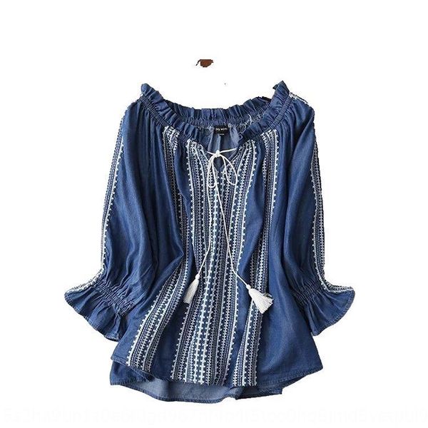 creative style embroidered shirt 2019 spring and autumn monsoon tencel denim embroidered long sleeve denim shirt, White
creative style embroidered shirt 2019 spring and autumn monsoon tencel denim embroidered long sleeve denim shirt, White
