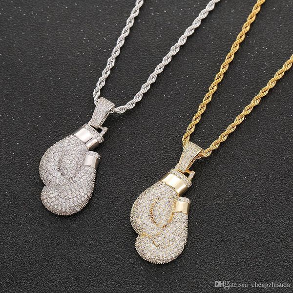 men bling boxing gloves pendant necklace with rope chain silver gold color iced out cubic zircon hip hop jewelry
men bling boxing gloves pendant necklace with rope chain silver gold color iced out cubic zircon hip hop jewelry