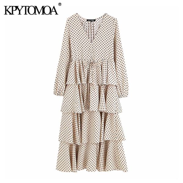 kpytomoa women elegant fashion polka dot ruffled midi dress vintage long sleeve drawstring tied pleated female dresses vestidos, Black;gray
kpytomoa women elegant fashion polka dot ruffled midi dress vintage long sleeve drawstring tied pleated female dresses vestidos, Black;gray