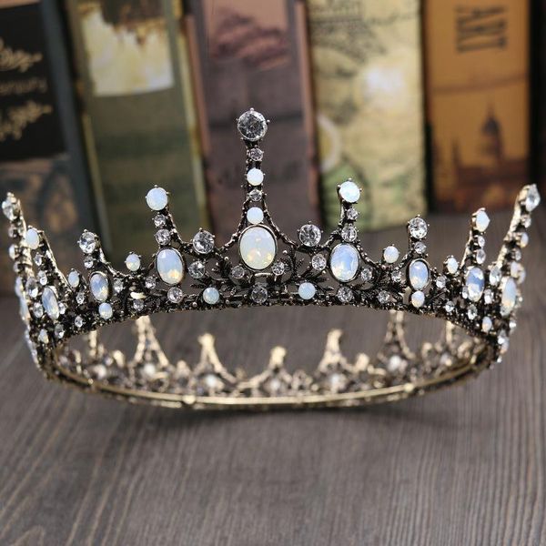 ювелирные изделия jonnafe vintage opal кристалл большой tiara свадебные корона барокко свадебные аксессуары для волос женщины круглый диадем, White;golden
ювелирные изделия jonnafe vintage opal кристалл большой tiara свадебные корона барокко свадебные аксессуары для волос женщины круглый диадем, White;golden