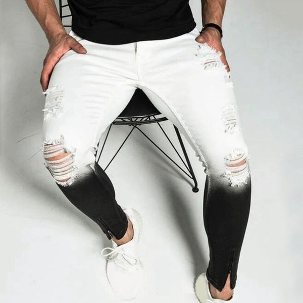 streetwear men's pants skinny stretch denim pants distressed slim fit fashion jeans trousers men hole long jean streetwear, Blue
streetwear men's pants skinny stretch denim pants distressed slim fit fashion jeans trousers men hole long jean streetwear, Blue