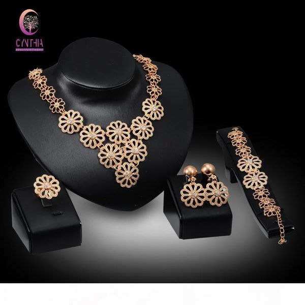 new 18k gold plated crystal wedding party bridal accessories statement necklace set fashion rhinestone flower pendant costume jewelry set, Black
new 18k gold plated crystal wedding party bridal accessories statement necklace set fashion rhinestone flower pendant costume jewelry set, Black