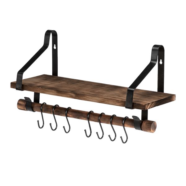 wall-mounted wooden rack with hanging rod 8 hooks industrial style kitchen bathroom entrance hallway wall storage rack
wall-mounted wooden rack with hanging rod 8 hooks industrial style kitchen bathroom entrance hallway wall storage rack
