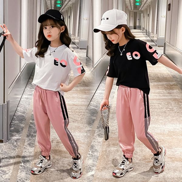 2020 new leisure suit girls' summer short sleeve medium and large letter printing two-piece set children's children's
2020 new leisure suit girls' summer short sleeve medium and large letter printing two-piece set children's children's