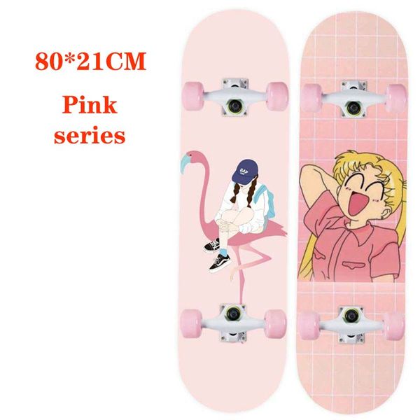 new pink series 80 * 21cm skateboard double vertical four wheel skateboard deck bamboo enny board long board deck
new pink series 80 * 21cm skateboard double vertical four wheel skateboard deck bamboo enny board long board deck