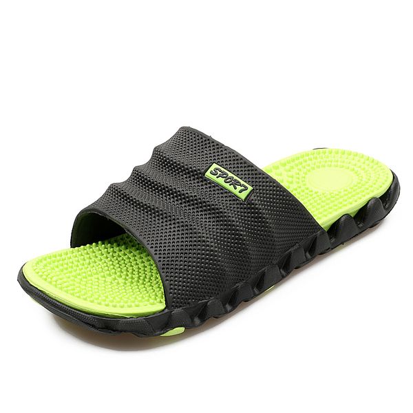 fashion massage men slippers cool summer water male sandals flat beach slippers non-slip mens peep toe flip flops, Black
fashion massage men slippers cool summer water male sandals flat beach slippers non-slip mens peep toe flip flops, Black
