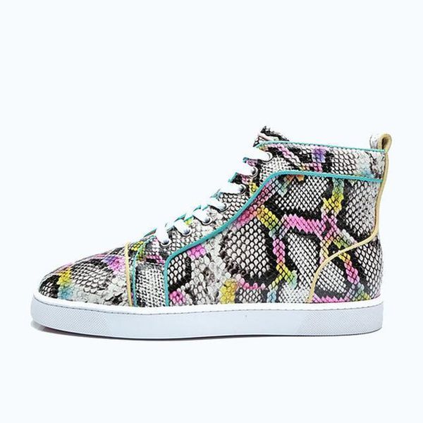 2018 men sneakers high men flats snake pattern leather men shoes front lace up casual shoes trendy hommes chaussuresc03, Black
2018 men sneakers high men flats snake pattern leather men shoes front lace up casual shoes trendy hommes chaussuresc03, Black