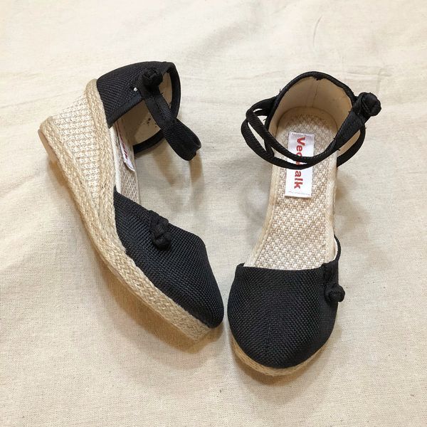 veowalk vintage women casual linen canvas wedge sandals summer ankle strap med heel platform pump espadrilles shoes cx200715, Black
veowalk vintage women casual linen canvas wedge sandals summer ankle strap med heel platform pump espadrilles shoes cx200715, Black