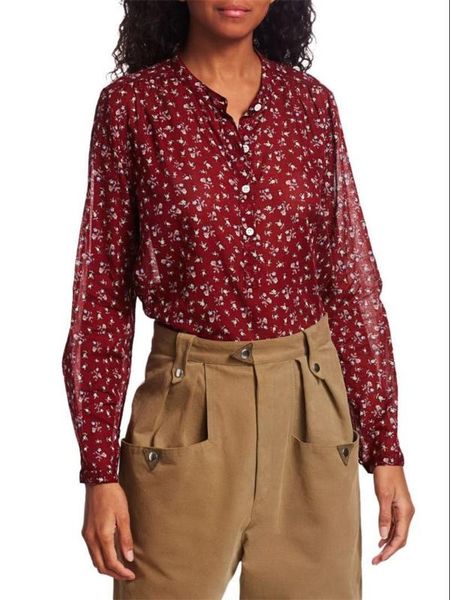 2020 summer new style full sleeve light cotton voile red floral women blouse button down french lady shirt, White
2020 summer new style full sleeve light cotton voile red floral women blouse button down french lady shirt, White