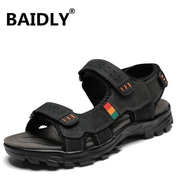 men cow leather sandals outdoor summer handmade men sandals breathable casual shoes footwear walking sandalia, Black
men cow leather sandals outdoor summer handmade men sandals breathable casual shoes footwear walking sandalia, Black