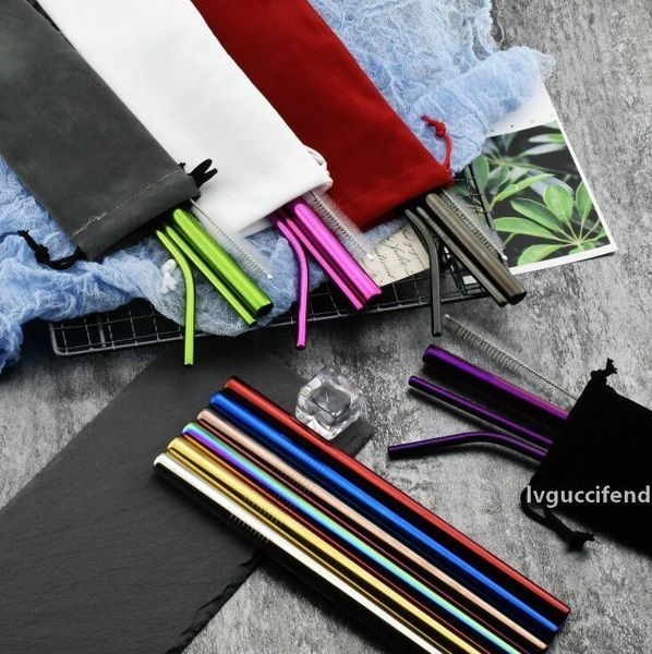 stainless steel drinking straws 10 colors 5pcs/set straight bend colorful rainbow reusable bra tea straws ljjo6886
stainless steel drinking straws 10 colors 5pcs/set straight bend colorful rainbow reusable bra tea straws ljjo6886