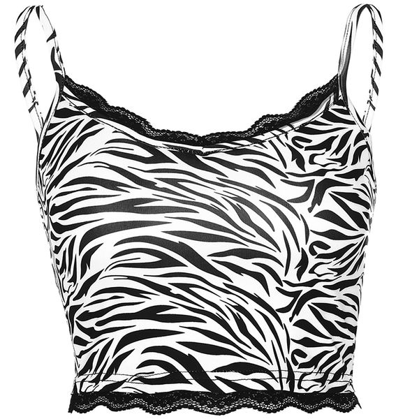 heyoungirl black lace side summer women zebra print sleeveless spaghetti strap tees fashion backless cropped cami top, White
heyoungirl black lace side summer women zebra print sleeveless spaghetti strap tees fashion backless cropped cami top, White