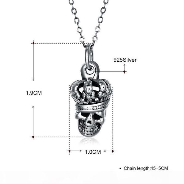 2018 new arrival 925 sterling silver fashion vintage skull pendant necklace fine jewelry making for men and women gifts svn214
2018 new arrival 925 sterling silver fashion vintage skull pendant necklace fine jewelry making for men and women gifts svn214