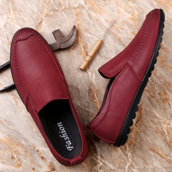 classical leather loafers men shoes wine red drive shoes for men genuine leather brand designer mensslip on footwear, Black
classical leather loafers men shoes wine red drive shoes for men genuine leather brand designer mensslip on footwear, Black