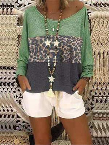 t-shirt fashion trend round neck long sleeve tee summer female casual loose tshirt clothing leopard stitching women, White
t-shirt fashion trend round neck long sleeve tee summer female casual loose tshirt clothing leopard stitching women, White