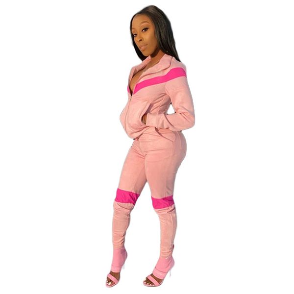 women clothes tracksuit zipper jackets + pants leggings two pieces sets patchwork pleuche thicken outfits sportswear d72812, White
women clothes tracksuit zipper jackets + pants leggings two pieces sets patchwork pleuche thicken outfits sportswear d72812, White