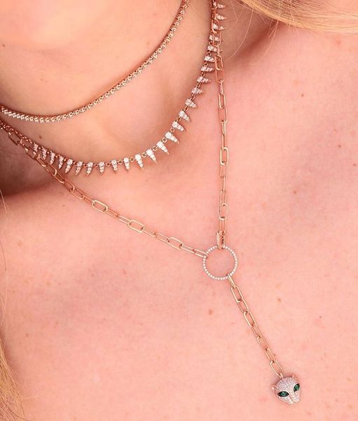 new arrived hip hop rock women jewelry cz spikes cz rivet charms link chain short choker necklace, Silver
new arrived hip hop rock women jewelry cz spikes cz rivet charms link chain short choker necklace, Silver