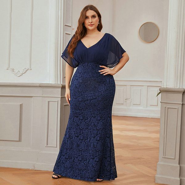 plus size dress elegant mermaid v neck lace formal dresses evening gown navy blue long evening dress 2020, White;black
plus size dress elegant mermaid v neck lace formal dresses evening gown navy blue long evening dress 2020, White;black