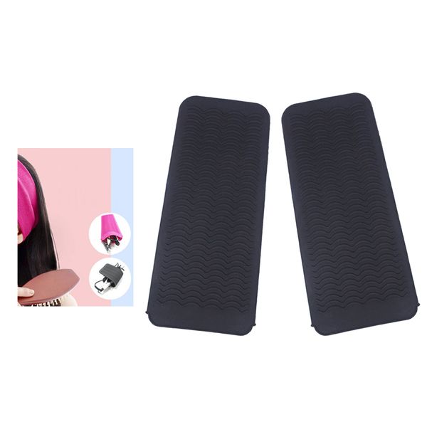 2pcs heat resistant safety silicone mat pouch for hair straightener black
2pcs heat resistant safety silicone mat pouch for hair straightener black