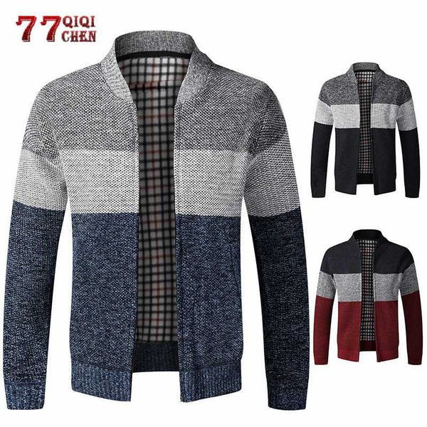 2020 winter men's fleece sweater jackets thick cardigan coats autumn casual slim patchwork gradient knitted zipper sweatercoat, White;black
2020 winter men's fleece sweater jackets thick cardigan coats autumn casual slim patchwork gradient knitted zipper sweatercoat, White;black