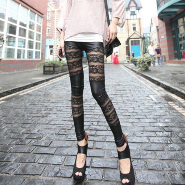 fashion rock gothic black lace rose floral pattern hollow stitching leggings rock punk slim pu leather pants for women
fashion rock gothic black lace rose floral pattern hollow stitching leggings rock punk slim pu leather pants for women