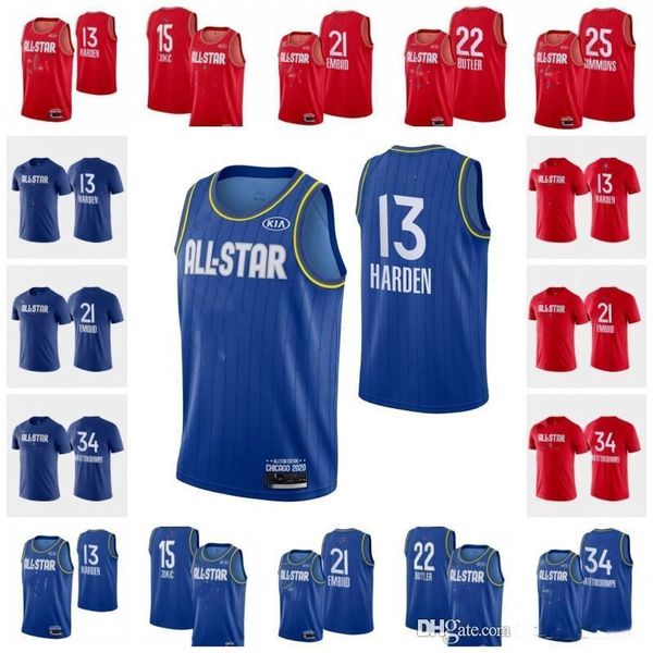 2020 all star blue red jersey james 13 harden nicola 15 jokic joel 21 embiid jimmy 22 butler 25 simmons men half sleeve nba, Black;red
2020 all star blue red jersey james 13 harden nicola 15 jokic joel 21 embiid jimmy 22 butler 25 simmons men half sleeve nba, Black;red