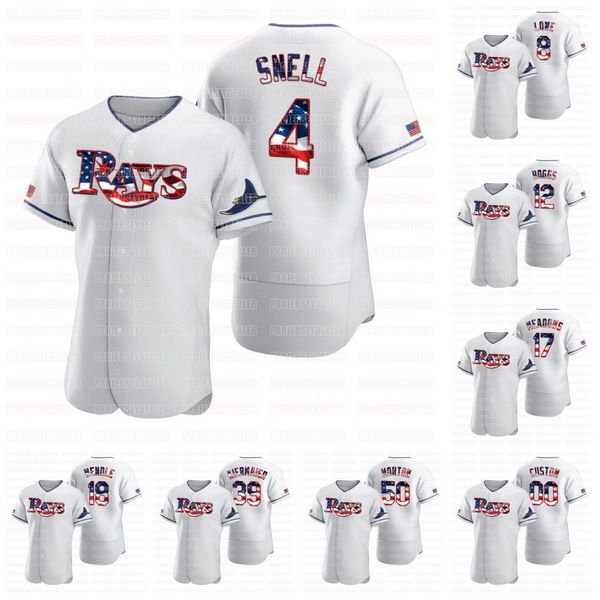 2020 stars & stripes 4th of july kiermaier blake snell austin meadows wade boggs lowe willy adames yandy diaz joey wendle o'grady jerse, Blue;black
2020 stars & stripes 4th of july kiermaier blake snell austin meadows wade boggs lowe willy adames yandy diaz joey wendle o'grady jerse, Blue;black