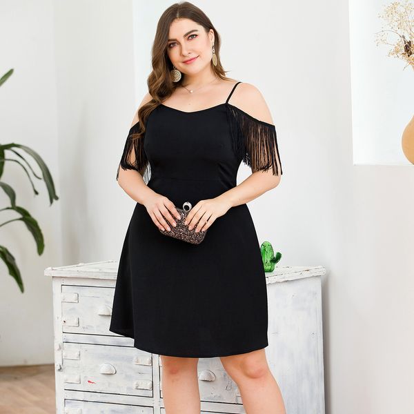 plus size little black dresses a-line spaghetti straps boat neck tassel knee-length cocktail party gowns vestido, White;black
plus size little black dresses a-line spaghetti straps boat neck tassel knee-length cocktail party gowns vestido, White;black