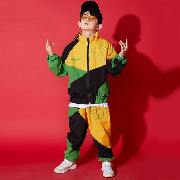 stage wear korean style jazz dance costume kids hip hop clothes boys street competition suit kpop outfits jl1173, Black;red
stage wear korean style jazz dance costume kids hip hop clothes boys street competition suit kpop outfits jl1173, Black;red