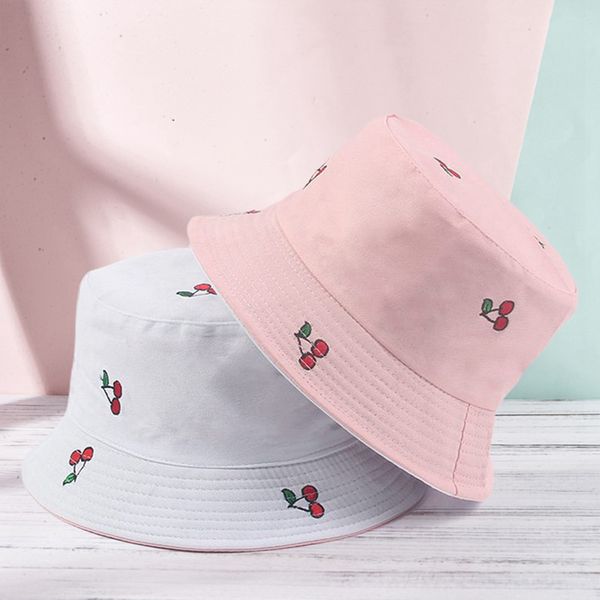 new fashion spring summer double-sided fruit cherry pattern fisherman hat female summer outdoor hat fishing caps, Blue;gray
new fashion spring summer double-sided fruit cherry pattern fisherman hat female summer outdoor hat fishing caps, Blue;gray