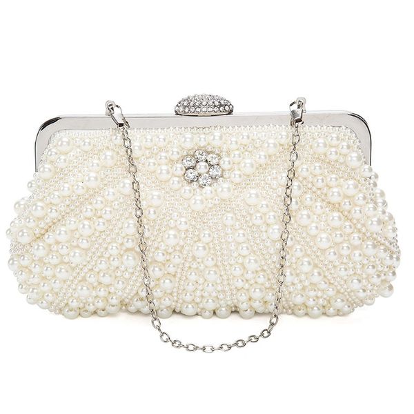 women pearl clutch bags evening bag purse handbag for wedding bag for dinner party, white
women pearl clutch bags evening bag purse handbag for wedding bag for dinner party, white