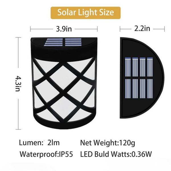 Solar Fence Lights Solar Powered Light 6 LED Wall Outdoor Path Light Waterproof Sensor Light For Wall Porch Garden Fence Path
Solar Fence Lights Solar Powered Light 6 LED Wall Outdoor Path Light Waterproof Sensor Light For Wall Porch Garden Fence Path