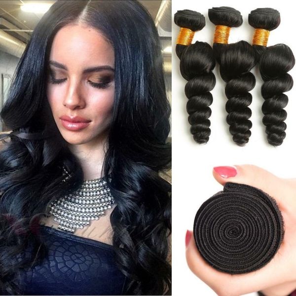 loose wave brazilian virgin hair weave bundles 4 pieces/lot natural color malaysian indian peruvian virgin human hair bundles extensions, Black
loose wave brazilian virgin hair weave bundles 4 pieces/lot natural color malaysian indian peruvian virgin human hair bundles extensions, Black