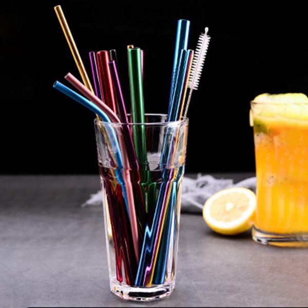 8*215mm 304 stainless steel straw bent and straight reusable colorful straw drinking straws metal straw bar drinking tool fy4140
8*215mm 304 stainless steel straw bent and straight reusable colorful straw drinking straws metal straw bar drinking tool fy4140