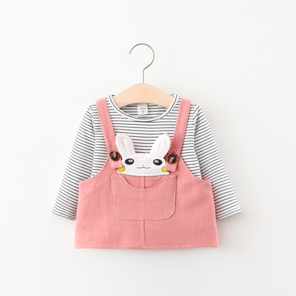 baby girl long sleeve set 2020 autumn girls striped bottoming shirt + cartoon strap skirt two-piece suit for 1-4 years, White
baby girl long sleeve set 2020 autumn girls striped bottoming shirt + cartoon strap skirt two-piece suit for 1-4 years, White