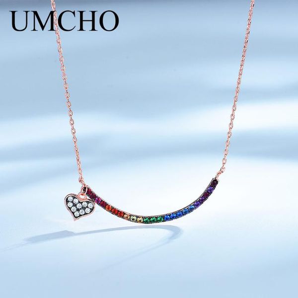 umcho colorful rainbow heart 925 chain neklace solid 925 sterling silver necklace for girl romantic engagement gift fine jewelry
umcho colorful rainbow heart 925 chain neklace solid 925 sterling silver necklace for girl romantic engagement gift fine jewelry