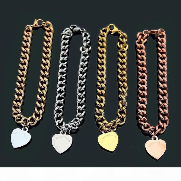 2020 designer titanium steel t letter peach heart inscription thick bracelet women heart bracelet, Black
2020 designer titanium steel t letter peach heart inscription thick bracelet women heart bracelet, Black