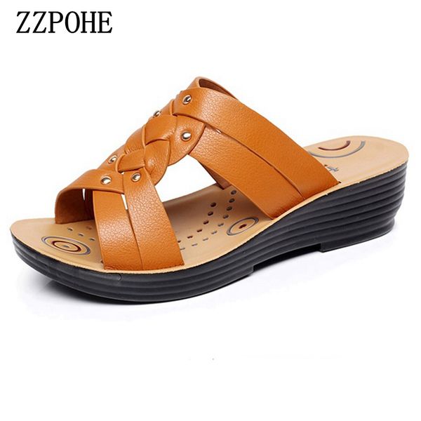 zzpohe summer mother leather slippers women soft large size pregnant slippers ladies casual flat wedges sandals, Black
zzpohe summer mother leather slippers women soft large size pregnant slippers ladies casual flat wedges sandals, Black