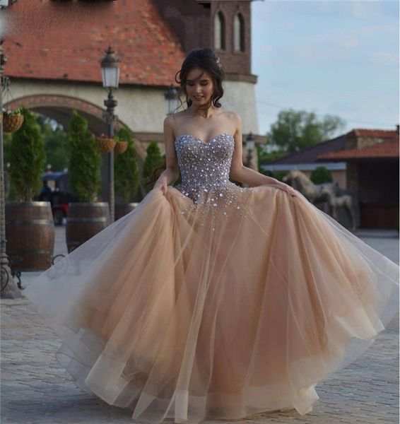 luxury champagne long prom dresses 2021 sweetheart sparkly crystal tulle a line saudi arabic prom gowns vestido largo, Black
luxury champagne long prom dresses 2021 sweetheart sparkly crystal tulle a line saudi arabic prom gowns vestido largo, Black
